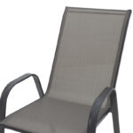 Calan stackable metal armchair anthracite-textilene anthracite 55x75x90cm - Слика 5
