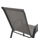 Calan stackable metal armchair anthracite-textilene anthracite 55x75x90cm - Слика 6