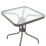 Watson table metal brown-glass 70x70x70cm - Слика 3