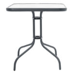 Watson table metal dark grey-glass 70x70x70cm - Слика 2