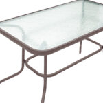 Valor table metal brown-glass 110x60x70cm - Слика 3