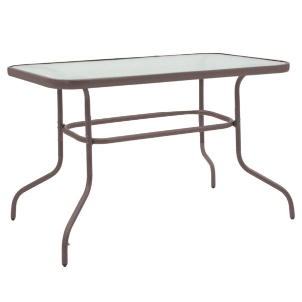 Valor table metal brown-glass 110x60x70cm
