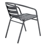 Chair Tade metal in dark gray color 54x62x74cm - Image 2