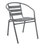 Chair Tade metal in dark gray color 54x62x74cm