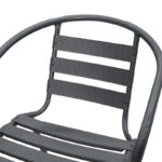 Chair Tade metal in dark gray color 54x62x74cm - Image 5