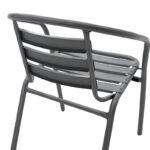 Chair Tade metal in dark gray color 54x62x74cm - Image 6
