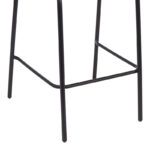 Bar stool Sussie black metal with aluminum slats 58x58x111cm - Слика 3