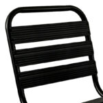 Chair Sussie stack black metal with aluminium slats 45x62x76cm - Image 2