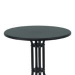 Table Vergo black metal D60x70cm - Image 2