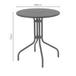 Table Vergo champagne metal D60x70cm - Слика 4