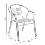 Amchair Zircu stack chrome aluminum 58x64x75cm - Image 4