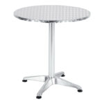Table Lazo chrome aluminium D70x70cm