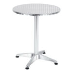 Dinning set Zircu-Lazo set of 3 chrome aluminum D60x70cm - Image 3