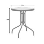 Watson table metal champagne-glass D60x70cm - Image 4