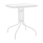Watson table metal white-glass 70x70x70cm