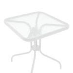 Watson table metal white-glass 70x70x70cm - Image 3