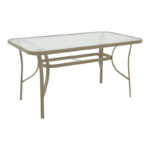 Ensure table metal champagne-glass 140x80x70cm