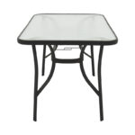 Ensure table metal black-glass 140x80x70cm - Image 3
