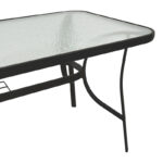 Ensure table metal black-glass 140x80x70cm - Image 5