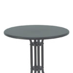 Table Vergo dark grey metal D60x70cm - Image 2