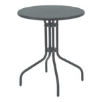 Table Vergo dark grey metal D60x70cm