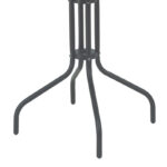 Table Vergo dark grey metal D60x70cm - Image 3