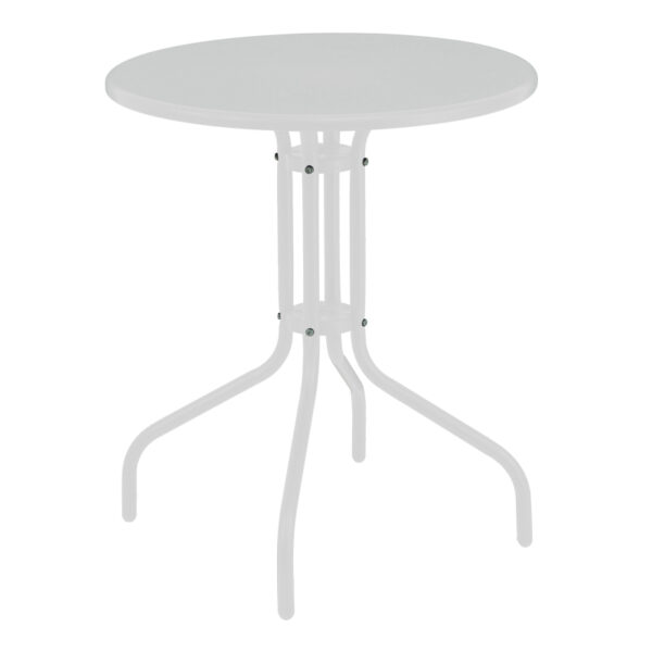 Table Vergo white metal D60x70cm