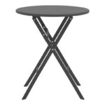 Table Albero dark grey color metal D60x70cm - Image 3