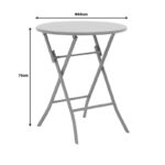 Table Albero white color metal D60x70cm - Image 4