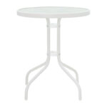 Watson-Sussie dining table white metal-glass Φ60x70cm - Слика 6