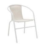 Watson-Obbi dining table white metal-glass 70x70x70cm - Image 2