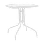 Watson-Calan dining table white metal-glass 70x70x70cm - Слика 5