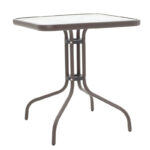 Dining table Watson-Sussie metal brown-glass 70x70x70cm - Слика 5