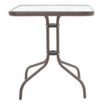 Dining table Watson-Sussie metal brown-glass 70x70x70cm - Слика 6