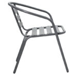 Watson-Tade dining table anthracite metal-glass 70x70x70cm - Слика 4