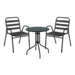 Vergo-Sussie dining table black metal Φ60x70cm