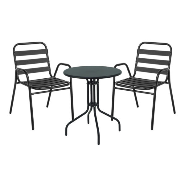Vergo-Sussie dining table black metal Φ60x70cm