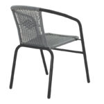 Vergo-Obbi dining table black metal Φ60x70cm - Слика 3