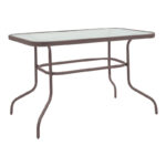Dining table Valor-Sussie metal brown-glass 110x60x70cm - Слика 5