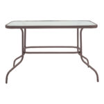 Dining table Valor-Sussie metal brown-glass 110x60x70cm - Слика 6