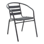 Dining table Tade-Ensure 5pcs metal-glass in black color 140x80x70cm - Image 2