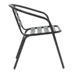 Dining table Tade-Ensure 5pcs metal-glass in black color 140x80x70cm - Image 4