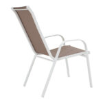 Dining table Calan-Ensure 5pcs metal-glass in white color 120x70x70cm - Image 3