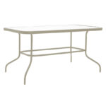 Dining table Valor-Sussie set of 5 pieces metal in champagne natural shade 110x60x70cm - Image 5