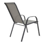 Albero-Calan folding metal dining table in anthracite shade D60x70cm - Image 3