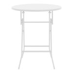 Albero-Calan folding metal dining table in white shade D60x70cm - Слика 6