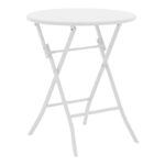 Albero-Sussie metal dining table in white shade D60x70cm - Слика 5