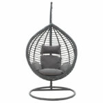 Nadim swing hanging metal-pe-cushion gray - Слика 3
