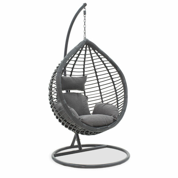 Nadim swing hanging metal-pe-cushion gray