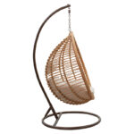 Nadim swing hanging metal brown-pe natural-cushion beige - Image 4